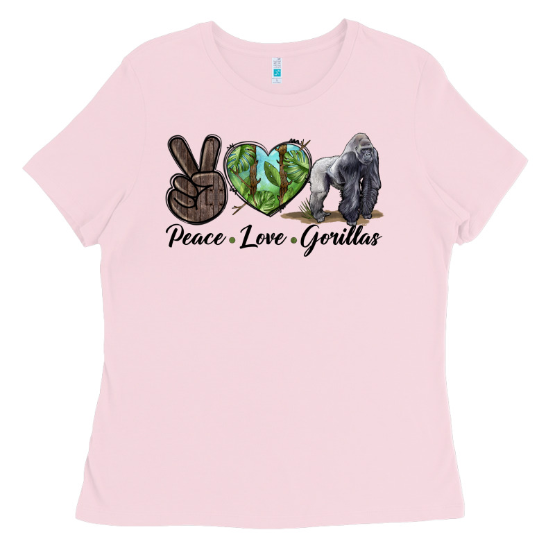 Peace Love Gorillas Ladies Tee by LillyAllenDesigns | Teevron