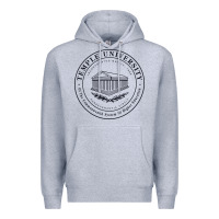 Heather Grey Temple University Premium Hoodie - linhVisuals