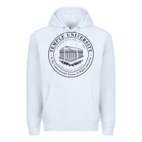 White Temple University Premium Hoodie - linhVisuals