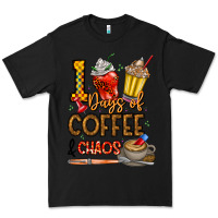 Black 100. Days Of Coffee  Chaos Premium Tee - CowhideDigitalArt