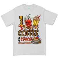 Dove Grey 100. Days Of Coffee  Chaos Premium Tee - CowhideDigitalArt