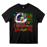 Black oh christmas night snow globe Heavy Core Tee - BundleAndBundleShop