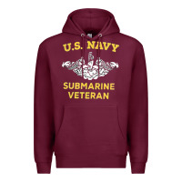 Burgundy submarine veteran tshirt Premium Hoodie - linhVisuals