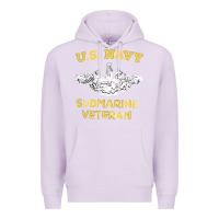 Lilac submarine veteran tshirt Premium Hoodie - linhVisuals