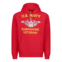 Red submarine veteran tshirt Premium Hoodie - linhVisuals