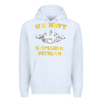 White submarine veteran tshirt Premium Hoodie - linhVisuals