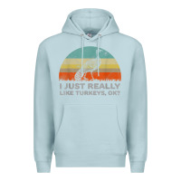 Blue Mist funny i just really like turkeys thanksgiving Premium Hoodie - linhVisuals