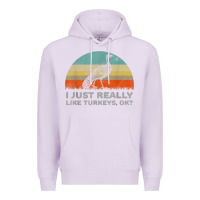 Lilac funny i just really like turkeys thanksgiving Premium Hoodie - linhVisuals