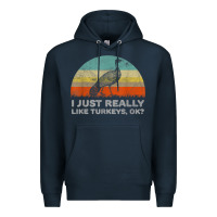 Funny I Just Really Like Turkeys Thanksgiving Premium Hoodie | Teevron