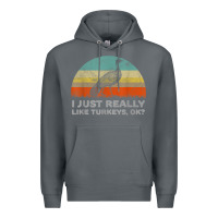 Rock funny i just really like turkeys thanksgiving Premium Hoodie - linhVisuals