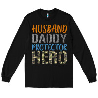 Black husband daddy protector hero Long Sleeve Tee - Artiststas