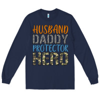 Navy husband daddy protector hero Long Sleeve Tee - Artiststas