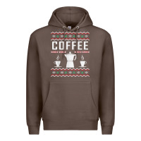 Coffee coffee ugly sweater christmas Premium Hoodie - linhVisuals