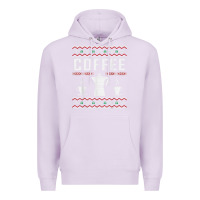 Lilac coffee ugly sweater christmas Premium Hoodie - linhVisuals