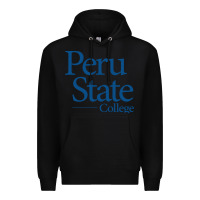 Black Peru State College Wordmark Premium Hoodie - linhVisuals