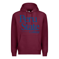 Burgundy Peru State College Wordmark Premium Hoodie - linhVisuals
