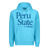 Ocean Blue Peru State College Wordmark Premium Hoodie - linhVisuals