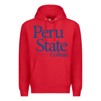 Red Peru State College Wordmark Premium Hoodie - linhVisuals