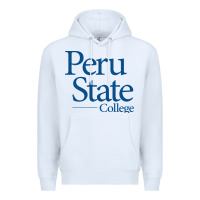 White Peru State College Wordmark Premium Hoodie - linhVisuals
