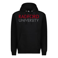Black Radford University Wordmark Premium Hoodie - linhVisuals