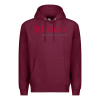 Burgundy Rutgers University Newark Logotype Premium Hoodie - linhVisuals