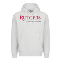 Dove Grey Rutgers University Newark Logotype Premium Hoodie - linhVisuals