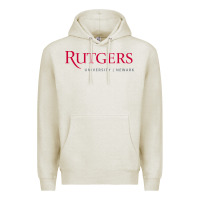 Oatmeal Heather Rutgers University Newark Logotype Premium Hoodie - linhVisuals