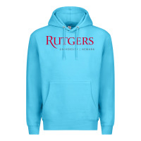 Ocean Blue Rutgers University Newark Logotype Premium Hoodie - linhVisuals