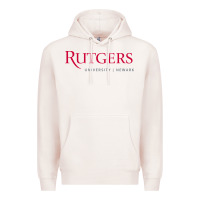 Pale Pink Rutgers University Newark Logotype Premium Hoodie - linhVisuals