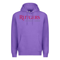 Purple Rutgers University Newark Logotype Premium Hoodie - linhVisuals