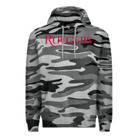 Slate Camo Rutgers University Newark Logotype Premium Hoodie - linhVisuals