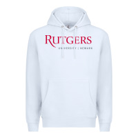 White Rutgers University Newark Logotype Premium Hoodie - linhVisuals