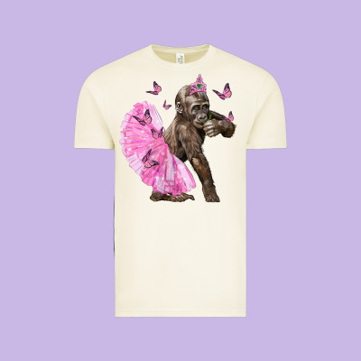 Baby Gorilla With Tutu Vintage Tee Designed By Lillyallendesigns
