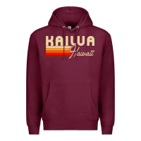 Burgundy kailua hawaii Premium Hoodie - linhVisuals