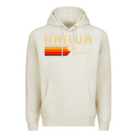 Oatmeal Heather kailua hawaii Premium Hoodie - linhVisuals