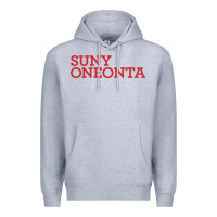 Heather Grey Suny Oneonta Wordmark Premium Hoodie - linhVisuals