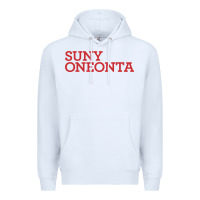 White Suny Oneonta Wordmark Premium Hoodie - linhVisuals