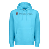 Ocean Blue Texas Tech University Health Sciences Center Wordmark Premium Hoodie - linhVisuals