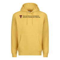 Antique Gold Texas Tech University Health Sciences Center Wordmark Premium Hoodie - linhVisuals