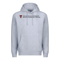 Heather Grey Texas Tech University Health Sciences Center Wordmark Premium Hoodie - linhVisuals