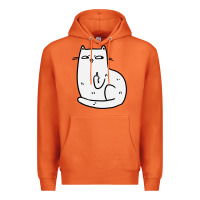 Carrot cat giving the finger Premium Hoodie - linhVisuals