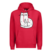 Cardinal cat giving the finger Premium Hoodie - linhVisuals