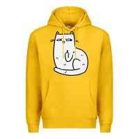 Lemon cat giving the finger Premium Hoodie - linhVisuals