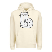 Sandshell cat giving the finger Premium Hoodie - linhVisuals