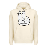 Tofu cat giving the finger Premium Hoodie - linhVisuals