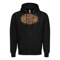 Black Leopard Pattern Zipper Hoodie - RanaPortraitStore