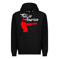 Black this is america meme Premium Hoodie - linhVisuals