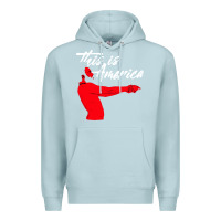 Blue Mist this is america meme Premium Hoodie - linhVisuals