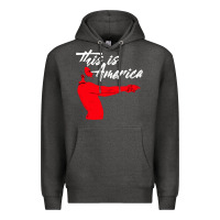 Charcoal Heather this is america meme Premium Hoodie - linhVisuals
