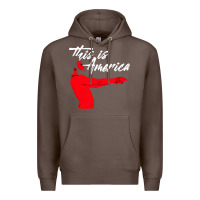 Coffee this is america meme Premium Hoodie - linhVisuals